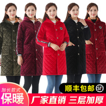 Thicken plus velvet cover clothes 2021 new female adults Short winter ladies Winter apron Coral Suede Pretty Fashion