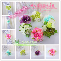 6 flowers clip flower wedding background cloth veil clip flower wedding four corner pavilion background frame clip props