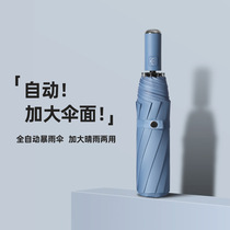 Uranus wind automatic folding umbrella solid large black rubbed sun shade umbrella male and female parasol advertising