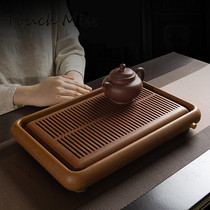 TOUCH MISS German household bakelite tea tray Simple water storage and drainage dual-use electric bakelite Kung Fu tea tray