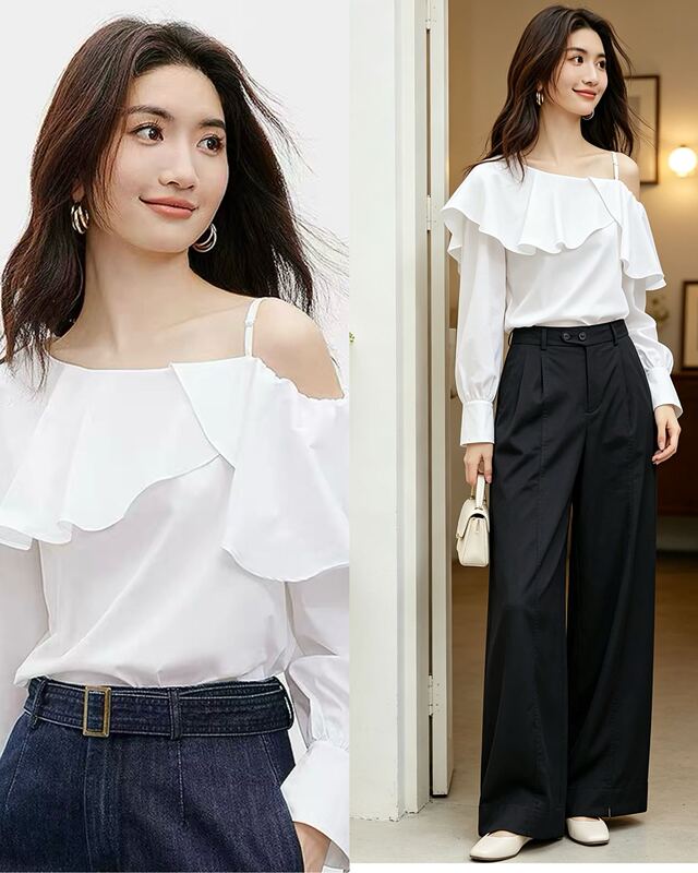 Off-Shoulder Shirt Off-Shoulder Shirt
