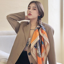 Style Silk Scarves Belt Autumn minimalist Temperament Foreign Air Fashion Little scarves women Career 100 Hitch Hair Accessories Hair Accessories