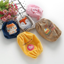 Childrens sleeves for men and women Baby Children Baby sleeve head long short cute cartoon anti-fouling sleeve autumn and winter