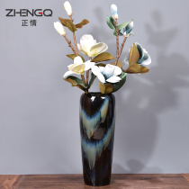 Jingdezhen ceramic large vase decoration Living room floor-to-ceiling European New Chinese modern simple vase flower arrangement decoration