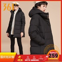 361 Degree Women 2019 Winter Classic hooded sports coat women 361 winter New Long down jacket