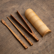 Exploring the Tangdao Bamboo tea Road Six Gentleman Zen for tea Tea Spoon Teaspoon Teaspoon Tea Shovel Tea Plu Tea Accessories Tea Accessories Tea Accessories