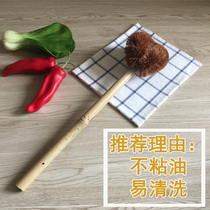 Handmade long handle abalone brush Bamboo pot brush cleaning seafood brush brush with handle Abalone brush bamboo handle kitchen fish brush