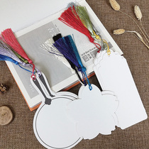 Bookmark diy material bag handmade blank simple paper creative homemade cherry blossom ancient wind group fan classical Chinese style exquisite tassel