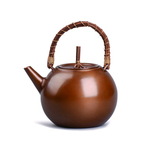 Wu zenshen carving copper art pure handmade copper pot kettle small pure copper teapot brewing tea kung fu tea set