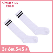 Adoring children Boy girl Boy girl socks Cotton high tube striped childrens socks AK3941629