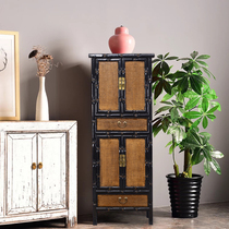 New Chinese Mat Surface Bamboo Festival Made Old Wardrobe Lockers Bookcase Cabinet Cabinet Containing Cabinet Antique Make Old Furniture Vintage