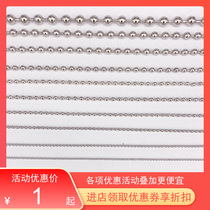 304 new pack of other waist buttoned beads necklace with chain curtains Pendant Silver Pendant Silver Ball Chain DIY Spark Machine