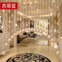 Bead curtain crystal curtain partition curtain living room entrance aisle toilet wind water curtain bedroom European screen decoration