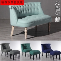 American country double triple single living room combination European pastoral small apartment corner flannel sofa