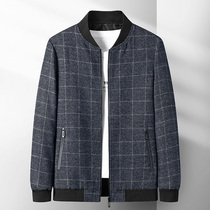 Spring and autumn style jacket in older peoples thin jacket male middle-aged dads spring clothing fashion casual mens clothing big code