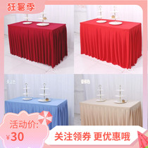 Modern and simple hotel tablecloth Table cloth Exhibition Wedding table skirt table cover Conference event tablecloth can be customized fabric