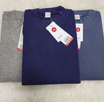 Huayou Source Men And Womens Pure Cotton Autumn Clothes Autumn Pants Middle Aged Mid Collar Solid Jacquard Warm Underwear Suit Cotton Sweatshirt