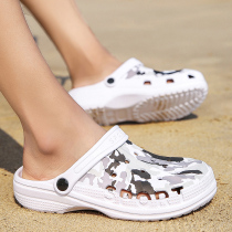 Hong Kong Chaosigns Ins Cave Shoes Men 2022 Summer New Korean version Mens outside wearing sandals Anti-slip Beach Shoe