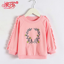 Spring new childrens clothing girls clothing and childrens blouses baby round-collar-shirt spring long sleeves hooded sweatshirt