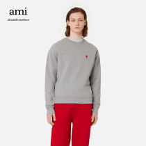 AMI unisex 22 new Fall Winter Love Cotton casual trend embroidered pullover round neck sweatshirt