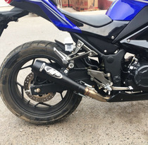 Motorcycle modified sports car war Falcon fierce wind Yongyuan 350 stainless steel connecting pipe small Ninja M4 exhaust pipe Universal
