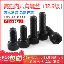 Cylindrical head national standard 12 grade 9 high-strength black inner hexagon bolt screw M18M20*30 35 40 50