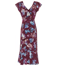  2021 ALTUZARRA floral real silk crepe yarn with long one-piece dress