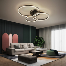 2021 new living room lights simple modern atmosphere all copper black polished gold led ceiling lighting master bedroom lamps
