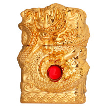 Zorro Rearmor Plate Dragon Bronze Kerosene Lighter Windproof Retro Creative Personality Old-fashioned Refueling Lighter Delivery