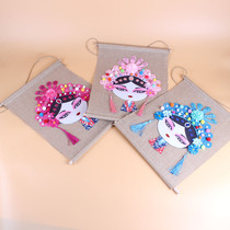Kindergarten Hallway Classroom Air Hanging Accessories Decorative materials Peking Opera Characters hangings Hemp Cloth Wall Wall-mounted Retro Wind