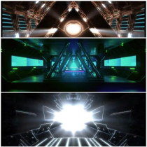 Mechanical dance dynamic cool song and dance stage party performance large screen led background HD video material