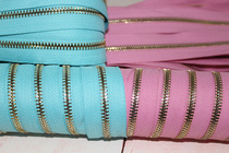 High Grade 5 copper zipper metal zipper metal pull head handmade DIY leather zipper length cut