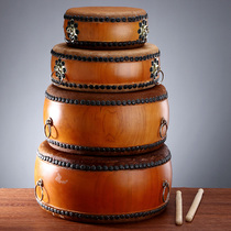 Xi Manti Taiwan Artisanal Red Bull Leather Hand Drum Temple Farthing Supplies Water Buffalo Leather Drum Musical Instruments Solid Wood Dauphin Drum