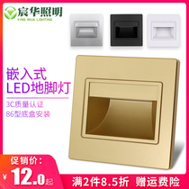 LED footlamp 86 embedded corridor aisle corner stair control human induction energy-saving night light