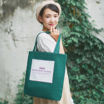 Female High School College Students Class Commute School Bags Ins Small Crowdsourced Canvas Single Shoulder Back Bag Day Department Design Feel