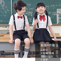 Childrens Show Dress Suite Boy Pure Cotton Shorts Girl Dress in Grand Child Show Student Summer Backs