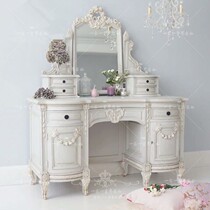 American country solid wood carved dressing table French retro bedroom makeup table neoclassical Princess dressing table custom