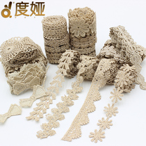 New gold lace lace accessories polyester hollow embroidery flower handmade diy decoration clothing curtain fabric