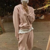 Spot Spot of Joo Korea South Korean designer Custom Embroidery Design Cotton Casual Sweatpants Suit D