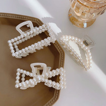 South Korea Nets Red Pearl Hair Clip Grip Hair Clip Brief Rear Brain Spoon Pan Hair Clip Elegant Shark Clip Hair Clip Hair Clip Accessories