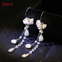 925 Silver Needle Fashion Temperament Net Red Flower Earrings Female 2021 New Tide Joker Advanced Sense Earrings Korean Edition