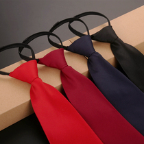 Male and female students Red blue black monochrome solid color professional work dress zipper easy to pull lazy tie ins Leisure