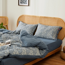 Retro - Painting Cotton - Breathing Pure Cotton Double - layer Gauze Four Sleeping Sleeping - style Bed