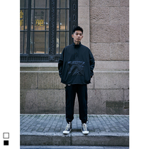 Furnace 2021 autumn high neck half zipper pullover jacket mens personality trend BAO WEN splicing loose tooling jacket