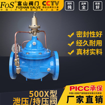 Pressure relief holding valve flange connection Shanghai Toyama 500X-16