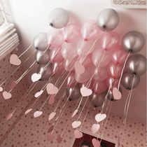 Wedding room balloon birthday party decoration balloon pendant heart-shaped message wish card love heart-shaped convenient paper