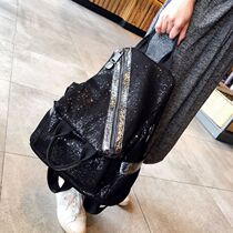 Tide brand fashion sequins shoulder bag female Korean version 2021 new large capacity dual-purpose backpack Joker bag