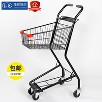 Factory-owned double-layer basket car shopping mall household supermarket shopping cart bar KTV trolley pink management truck