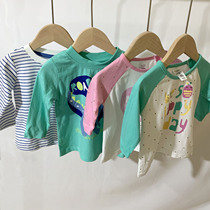 Spring-autumn baby boy cartoon pure cotton baby beating undershirt male and female baby long sleeve T-shirt 0-1 year old child round collar blouse