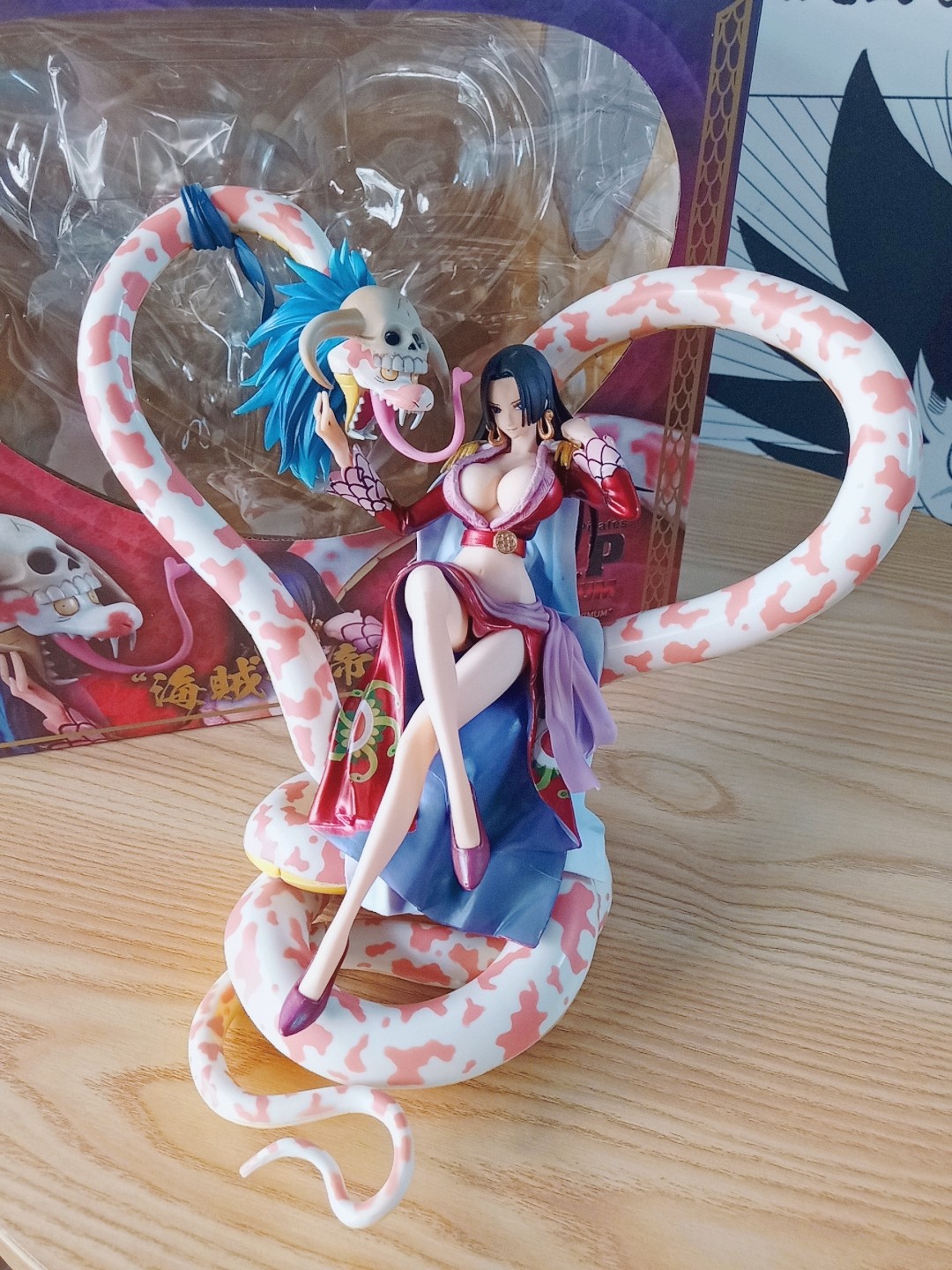 Anime One Piece GK Kabuki Boa Hancock Red Ver PVC Figure Toy New In Box 30cm